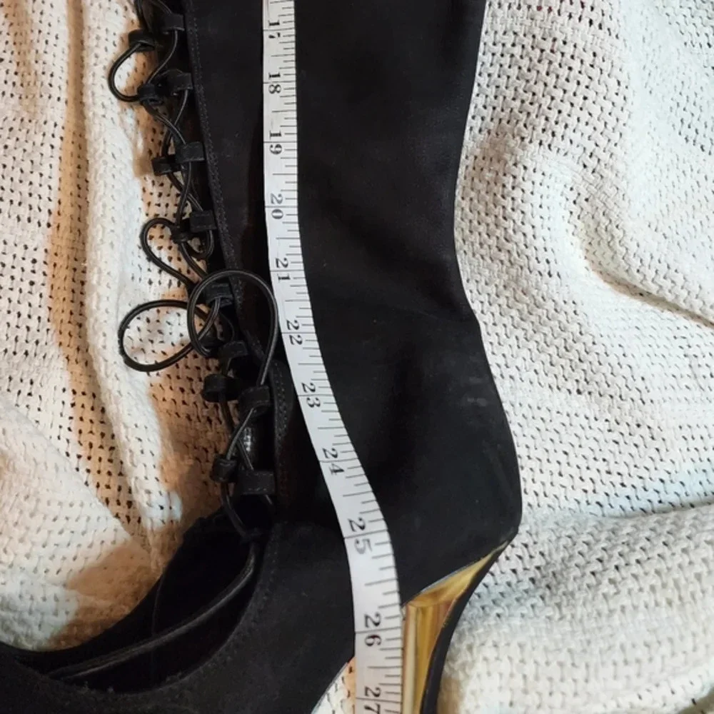 Robert Durville Thigh High Laced Boots 10‎